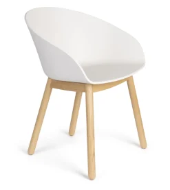 New Zuiver Eetkamerstoel Void Eiken en gerecycled PP