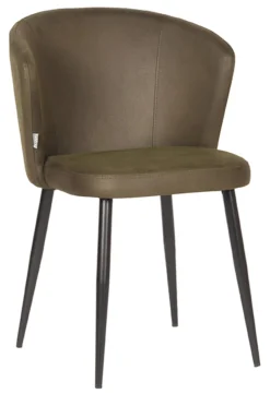 Sale LABEL51 Eetkamerstoel Wave Microfiber Army green