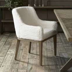 Rivièra Maison Eetkamerstoel Whistler Faux Fur, kleur Snow