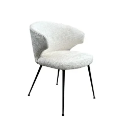 Clearance Richmond Interiors Eetkamerstoel Xandra Chenille, kleur Crème Cru00e8me