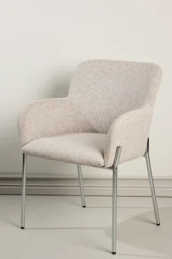 Discount Nohr Eetkamerstoel Yaakov kleur /Chroom Beige