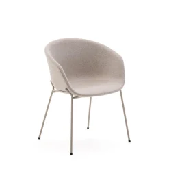 New Kave Home Eetkamerstoel Yvette kleur Beige