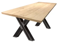 New Artistiq Living Eettafel Alieke Met zwarte X-poot, Mangohout