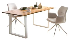 Hot Artistiq Living Eettafel Anissa Acaciahout en metaal, kleur Wit