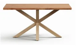 Outlet Kave Home Eettafel Argo Eikenfineer, 160 x 90cm, kleur Naturel