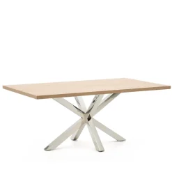 Sale Kave Home Eettafel Argo Melamine, kleur /RVS Naturel