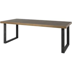 Discount Richmond Interiors Eettafel Bloomville Lederlook Bruin