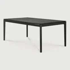 Sale Ethnicraft Eettafel Bok Gevernist Eikenhout, kleur Zwart