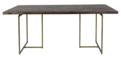 New Dutchbone Eettafel Class Antique Brass Hout