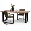 Eleonora Eettafel Felix Mangohout met staal, kleur Naturel