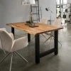 Outlet Artistiq Living Eettafel Karri Met H-poot, Acaciahout