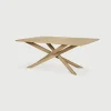 New Ethnicraft Eettafel Mikado Geolied Eikenhout, kleur Naturel