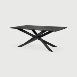 Best Ethnicraft Eettafel Mikado Gevernist Eikenhout, kleur Zwart