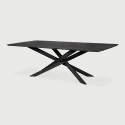Best Ethnicraft Eettafel Mikado Gevernist Eikenhout, kleur Zwart