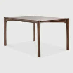 Outlet Ethnicraft Eettafel PI Gevernist Teakhout, kleur Bruin