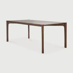 Outlet Ethnicraft Eettafel PI Gevernist Teakhout, kleur Bruin