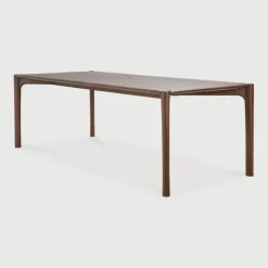 Outlet Ethnicraft Eettafel PI Gevernist Teakhout, kleur Bruin