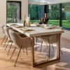 Discount Richmond Interiors Eettafel Whitebone Visgraat Eikenhout, 235 x 100cm, kleur Verona Grey