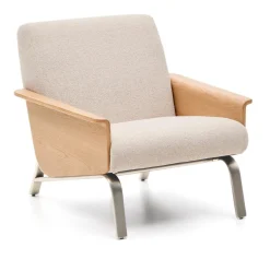 Outlet Kave Home Fauteuil Amsen Stof en eiken