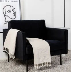 Online Nohr Fauteuil Bladimir Velvet, kleur Zwart