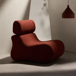 Clearance Kave Home Fauteuil Club Bouclé, kleur Terracotta