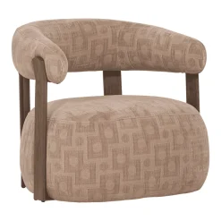 Outlet WOOOD Fauteuil Foon 3D structuurstof en hout