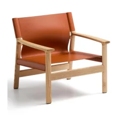 Best Kave Home Fauteuil Jan Leder en essenhout