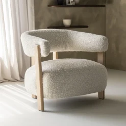 Best Eleonora Fauteuil Lola Bouclé en eikenhout
