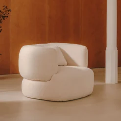 Clearance Kave Home Fauteuil Martina Bouclé Ecru