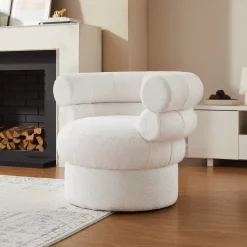 Clearance Artistiq Living Fauteuil Merrick Bouclé, kleur Wit