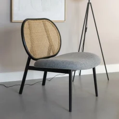 Online Zuiver Fauteuil Spike Rotan en stof