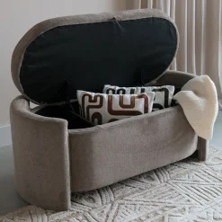 Discount ZILT Halbank Ruthy Met opbergruimte, kleur Taupe