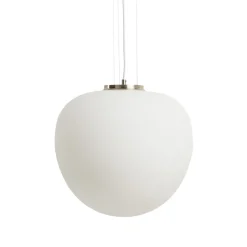 Discount Kave Home Hanglamp Ardali Glas, Ø40cm Wit
