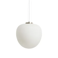Kave Home Hanglamp Ardali Glas, Ø25cm Wit