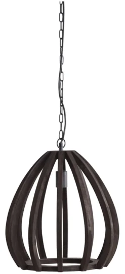 Sale Light & Living Hanglamp Barsia Mangohout, 40cm, kleur Donkerbruin