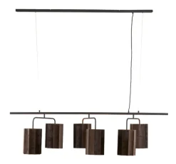 Light & Living Hanglamp Edisa 6-Lamps, kleur Donkerbruin