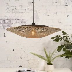 GOOD&MOJO Hanglamp Kalimantan Bamboe, kleur /Zwart Naturel