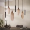 Best LifestyleFurn Hanglamp Luvia Frosted Glas, 4+3-lamps, kleur Sienna Bruin
