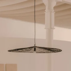 Outlet Kave Home Hanglamp Makai 100cm, kleur Zwart
