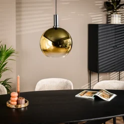 Outlet BASE Hanglamp Mirel Glas, kleur Goud