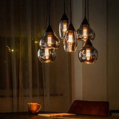 Best BASE Hanglamp Nino 6-lamps, kleur Smoke
