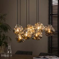 Best LifestyleFurn Hanglamp Rock 7-lamps, kleur Chromed Chromed glas