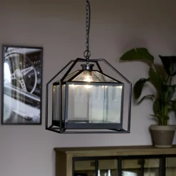 Clearance Rivièra Maison Hanglamp Rockford 36cm, kleur Zwart