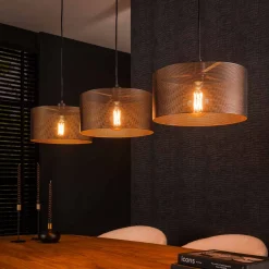 Clearance LifestyleFurn Hanglamp Samir 3-lamps, kleur Artic Black Artic zwart