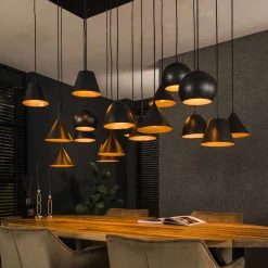 Online LifestyleFurn Hanglamp Shandell Artic black, 18-lamps Artic zwart