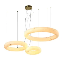 Discount Richmond Interiors Hanglamp Thalora Resin, 3-lamps Wit