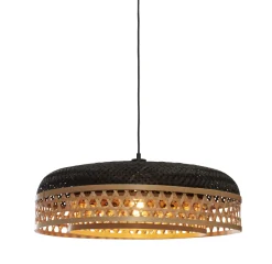 Outlet GOOD&MOJO Hanglamp Ubud Bamboe, 60cm Zwart/Naturel