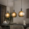 Sale LifestyleFurn Hanglamp Vashon Gezandstraald glas, 3-lamps