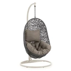 Sale Kave Home Hangstoel Florina Met standaard, kleur /Beige Antraciet