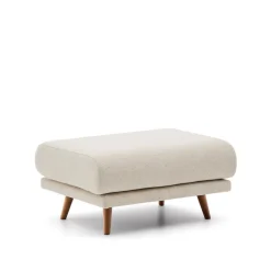 Best Kave Home Hocker Karin kleur /Walnoot Beige